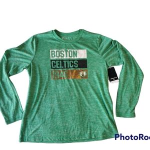 Boston Celtics Long Sleeve Tee Shirt Kelly Green size Large